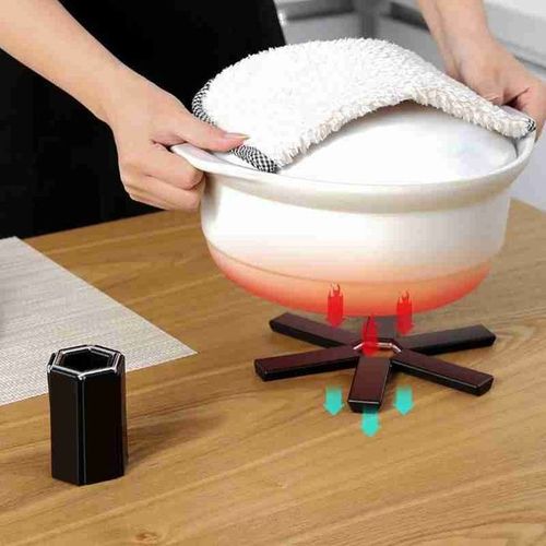 Generic Coussin d'isolation thermique pliable pour Table à manger, Tapis de  cuisine pliable noir à prix pas cher