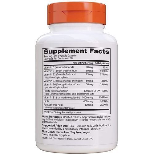 product_image_name-Doctor's BEST-Vitamines B Complexe "Méthylcobalamine" Forme Naturelle Active de B12-2