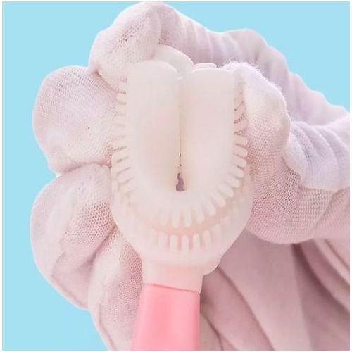 Generic Brosse à dents pour enfants bébé 2 à 6 ans 360° en forme de U  Souple en silicone à prix pas cher