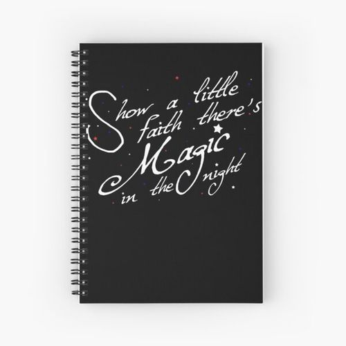 product_image_name-Generic-Magic in the night - white text Spiral Notebook Bloc note-1