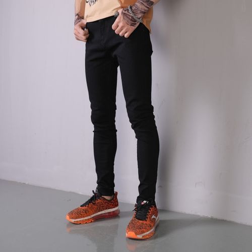 product_image_name-Generic-Jeans Classic Slim Jeans Skinny High Street Hommes Simple Jeans Pantalons-noir-2