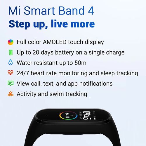 XIAOMI Mi Band 4 Version Internationale Officielle MULTI-LANGUAGE - NOIR