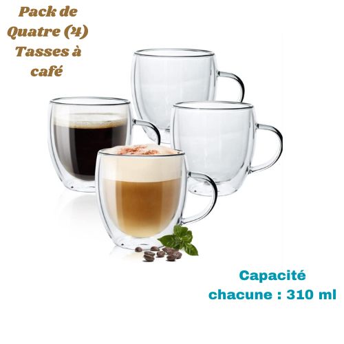 Verres à latte macchiato à double paroi, verres à café, verres à thé -  tasses à moka