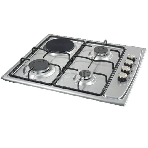 Venezia Plaque de cuisson à gaz électrique avec plaque électrique - Inox - 4  Feux - 60cm à prix pas cher