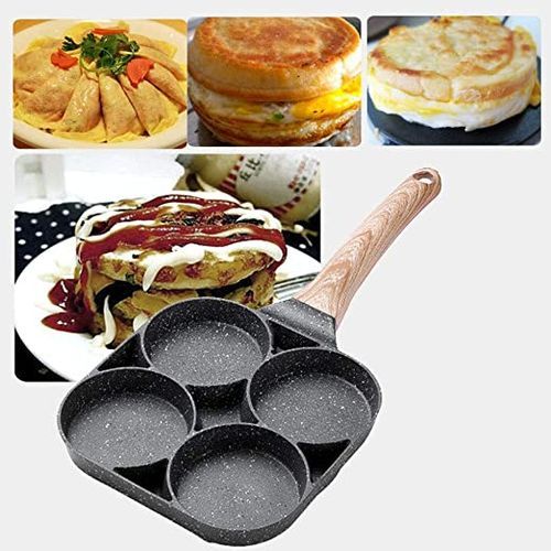 Poêle à 4 compartiments pour Baghrir, Harcha, Crêpe et Omelette