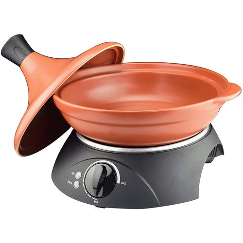 Tajine en Terre cuite 2L avec réchaud électrique 300W pas cher, Cuiseurs