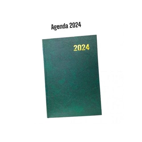 Generic Agenda Journalier Noir 2024 Bureau,Maison,Élégant,Papier