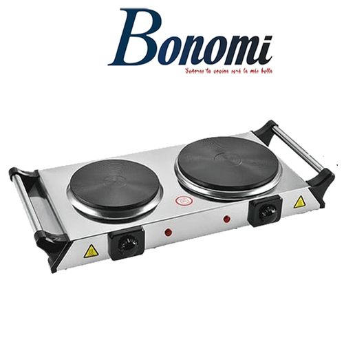 Bonomi Plaque chauffante électrique 2 feux 2500W rechaud en inox