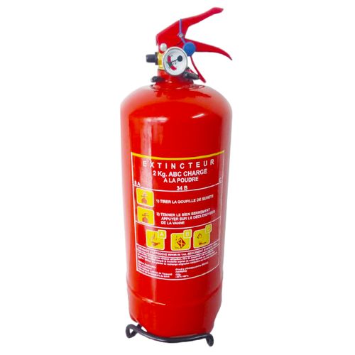 Fire Extincteur pour voiture poudre abc 2kg avec fiche de route à