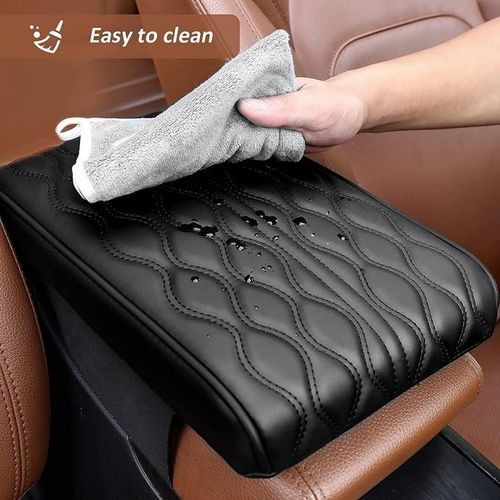 product_image_name-Generic-Tapis d'accoudoir Central de voiture en cuir PU de 5cm-مسند ذراع السيارة وسادة وحدة التحكم المركزية غطاء الرأس طبقة جلد البقر مركز مسند الذراع صندوق وسادة-3