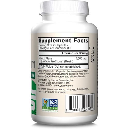 product_image_name-Jarrow Formulas-Mastic Gum, Soutient l'estomac et santé duodénale tissus gastriques 60 caps-7