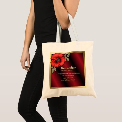 product_image_name-Generic-Tote bag Remember the poppy Unique, haute qualité-1