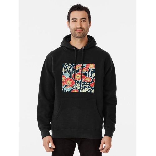 product_image_name-Generic-Rouge Orange Marine Floral sweat a capuche-3