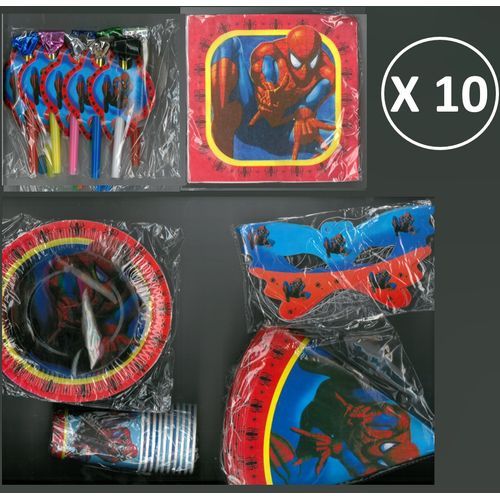 Generic Pack Anniversaire décoration thème Spider man à prix pas cher