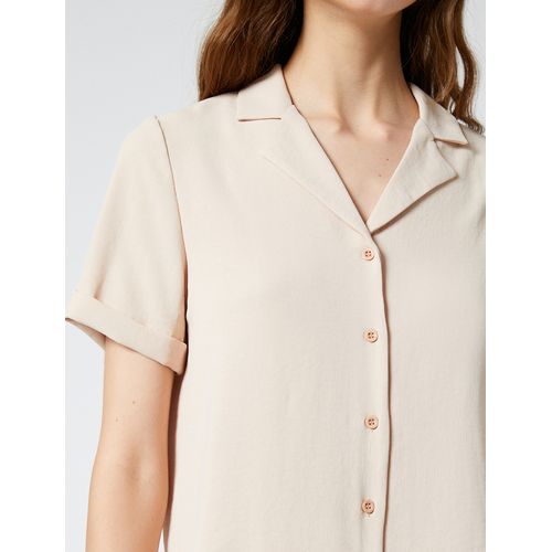 product_image_name-Koton-Chemise À Manches Courtes Femme - Beige-5
