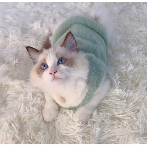 product_image_name-Pet-Charmant vêtement d'hiver pour chat taille M , gilet épais pour la chaleur, design anti-chute pour chiots, chatons et petits animaux-2