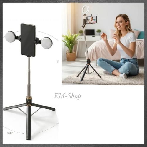 Generic Support Trépied avec Double Éclairage LED pour Smartphone