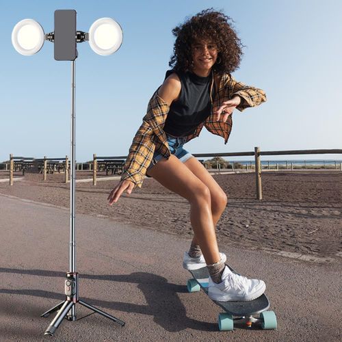 Generic Support Trépied avec Double Éclairage LED pour Smartphone - image 5