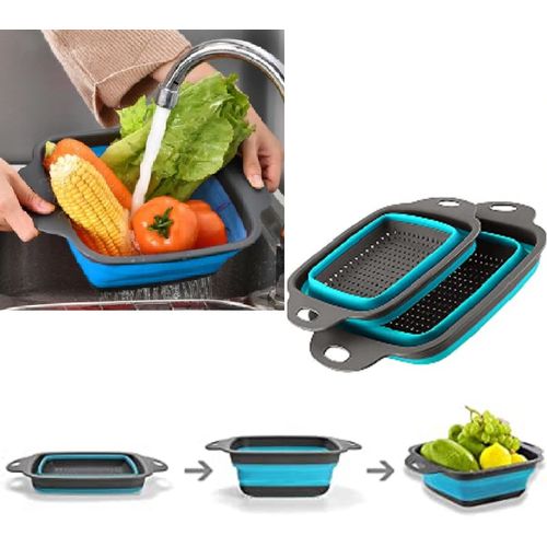 Generic Passoire Pliable en Silicone Panier de vidange carrée Fruits et  Légumes Boîte Organisateur Filtrant à prix pas cher