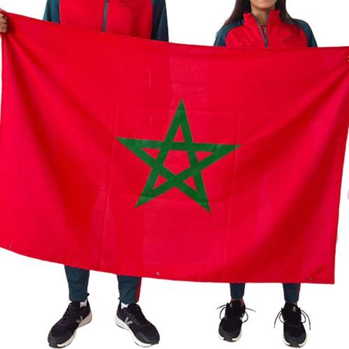 Drapeau Maroc sur Hampe à agiter - 5 tailles disponibles