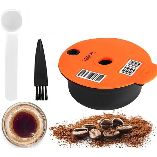 Generic Capsule café rechargeable réutilisable compatible Tassimo Bosh  180ml avec couvercle orange à prix pas cher