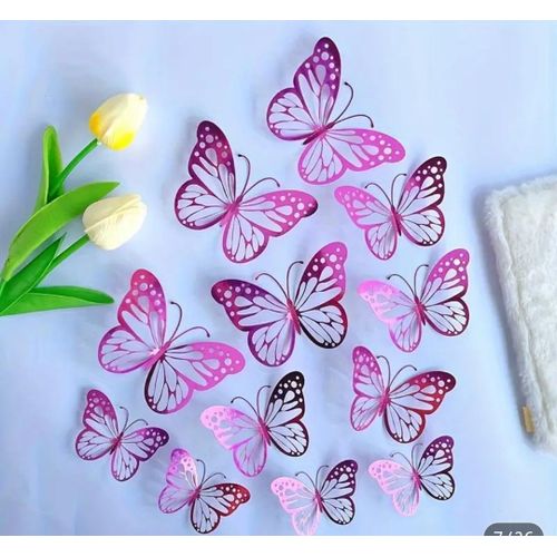 product_image_name-Generic-زخرفة جدارية: تألق الفراشات الفوشيا-1