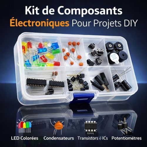product_image_name-Generic-Kit Composants Électroniques Assortis – LED, Résistances, Transistors, Buzzer, IC-1