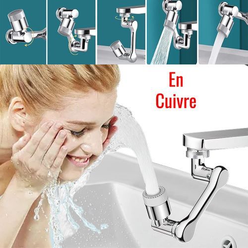 Generic Aérateur Robinet Rotatif 1080° Tête Extension Robinet pour Lavabo  Cuisine Salle de bain à prix pas cher