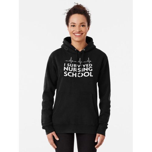 product_image_name-Generic-J'ai survécu à l'école d'infirmières sweat a capuche-4