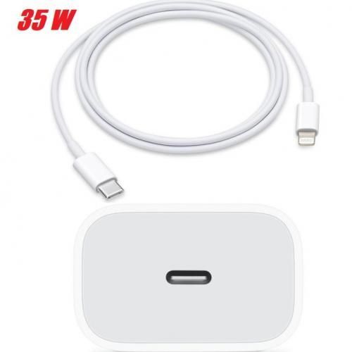 Generic Chargeur iPhone Type C - Compatible avec Tous iPhone - Blanc - Prise  + Cable 35W à prix pas cher