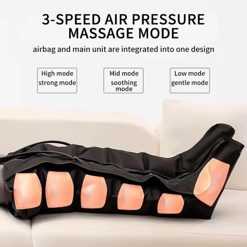 product_image_name-Generic-Masseur de jambes électrique à pression d'air, 3 Modes, 3 Vitesses, Massage 360°/3D, Système à double pression, Soins intelligents des jambes pour une relaxation complète avec télécommande.-6