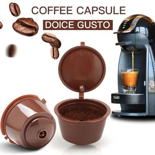 Tasse de filtre de Capsule de café réutilisable de 3 pièces pour Nescafe Dolce  Gusto casquettes rechargeables, ✓ Meilleur prix au Maroc