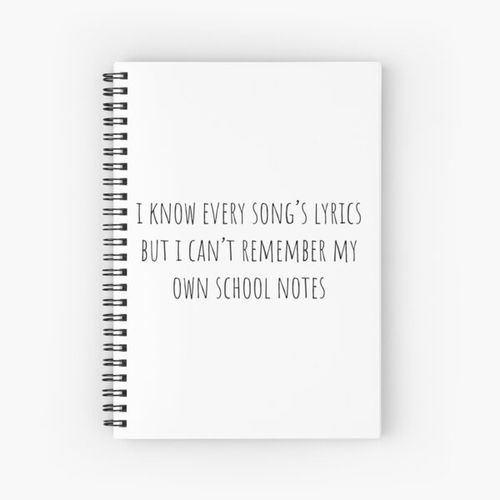 product_image_name-Generic-When You Know EVERY Song Lyric Spiral Notebook Bloc note-1