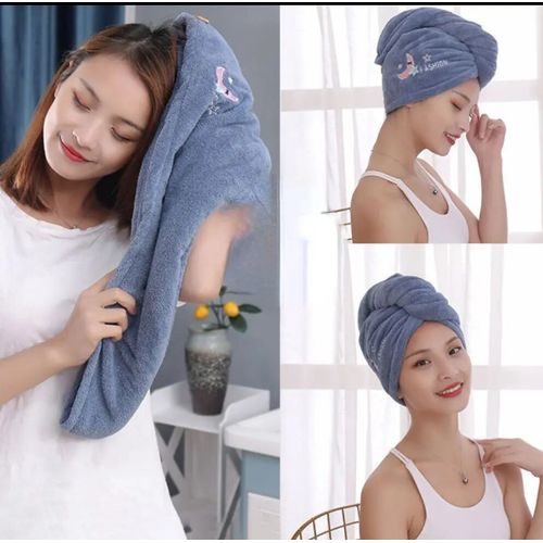 Generic Serviette pour cheveux en microfibre, absorbant, Bonnet de douche.  à prix pas cher