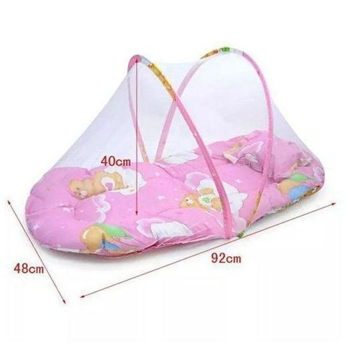 product_image_name-Generic-moustiquaire bébé, lit pliable portable rose avec fermeture éclair-2