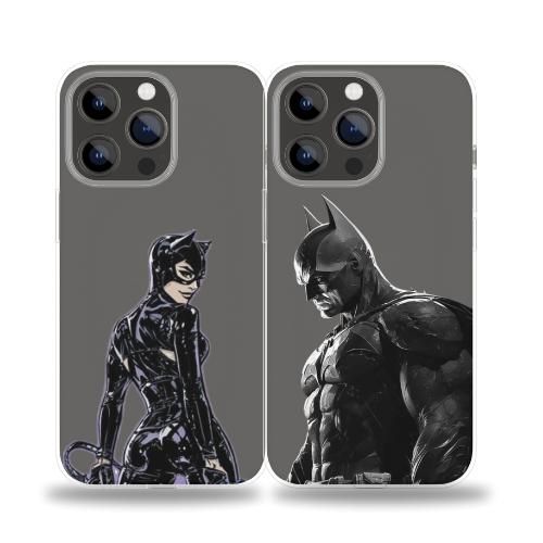 Generic Pack BATMAN 2 (transparent) - Coques DUO - Compatible avec 14 Pro