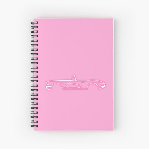 product_image_name-Generic-pink neon chevrolet car  Spiral Notebook - Bloc note-1