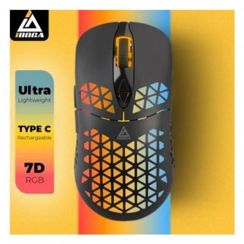 iboga Souris Gamer sans fil rechargeable ultra-légère Commandes DPI