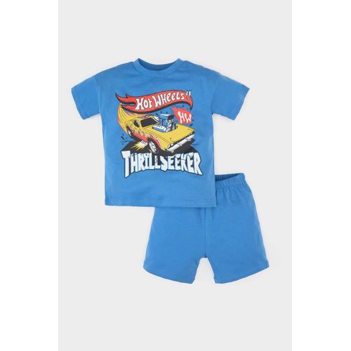 product_image_name-Defacto-Ensemble T-shirt imprimé Hot Wheels et Short pour garçon-1