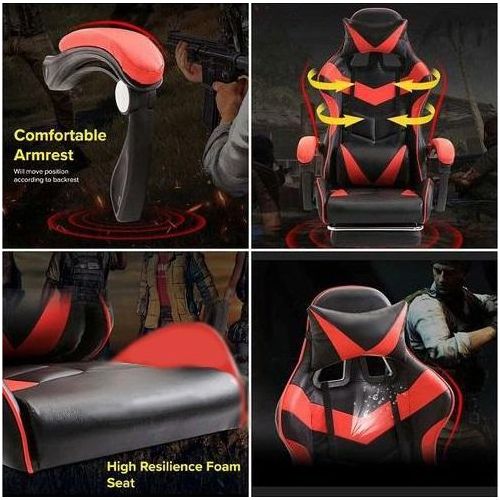 product_image_name-Generic-Chaise Gaming Gamer Chair Inclinable Chaise de Bureau , Dossier Lombaire, Coussin Cou-7