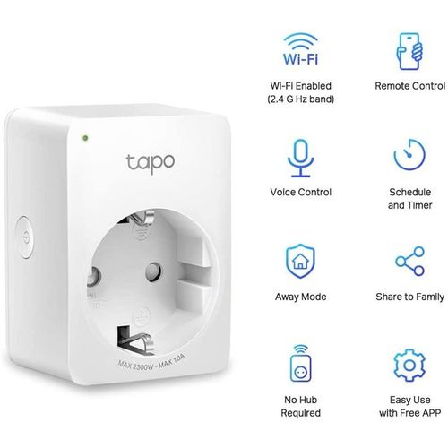 TP-LINK Tapo P100 (pack de 2) - Prise connectée - Garantie 3 ans LDLC