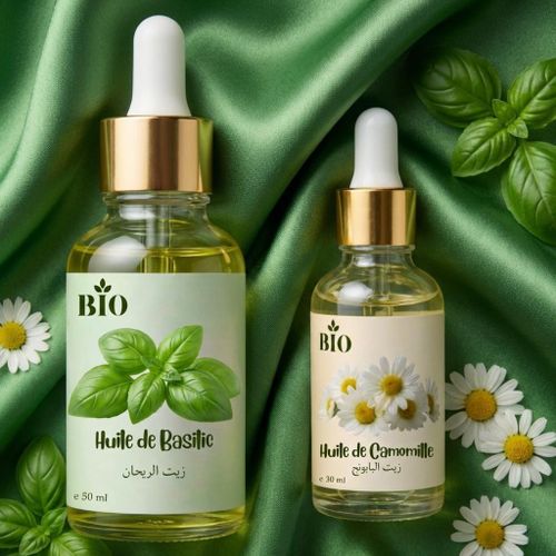 product_image_name-Bio-Pack x2 Huile de basilic 50 ml et Huile de camomille 30 ml naturel-1