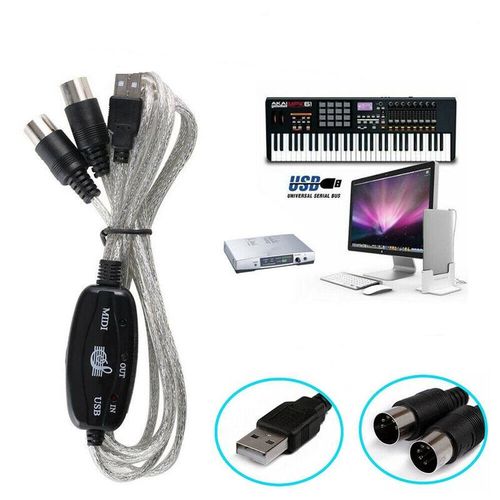 Generic Câble adaptateur de piano USB mâle vers MIDI Din 5Pin à prix pas  cher