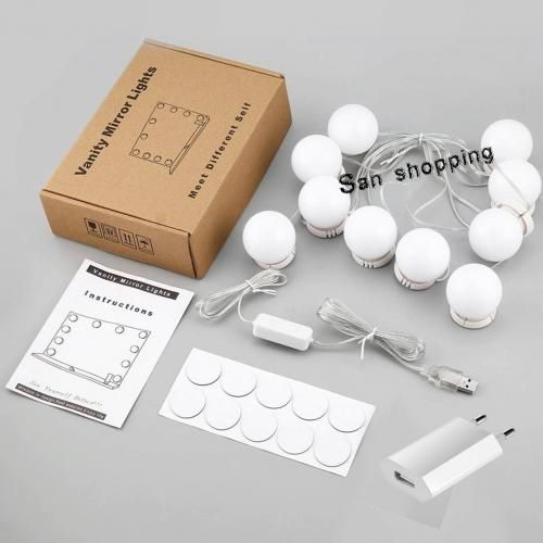 product_image_name-Led Lighting-مصابيح مرآة مكياج للمشاهير ضوء ليد ابيض ناصع مكونة من 10 لمبات-3