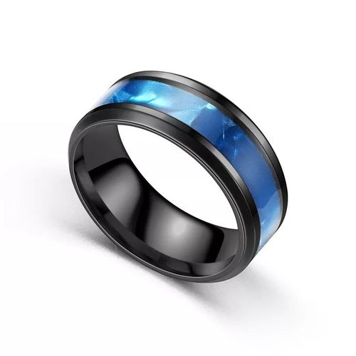 product_image_name-Generic-Anneau Tendace En acier inoxydable 316L Couleur Noir Et Bleu Pour Hommes-3