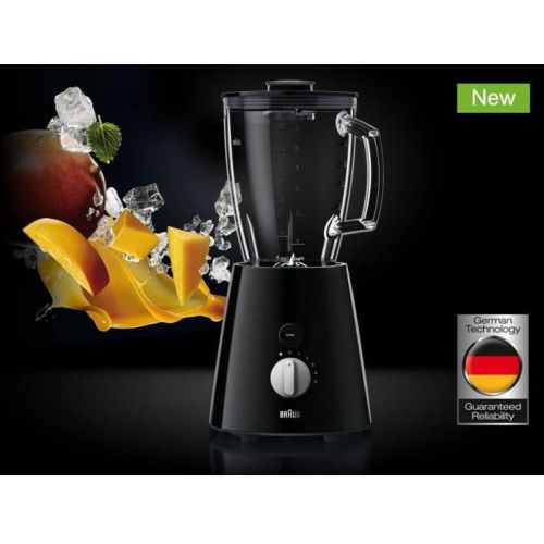Braun JB 3060 BK TributeCollection Blender Bol En Verre 1.75 Litres Mixeur Avec Moteur Tres Puissant 800W
