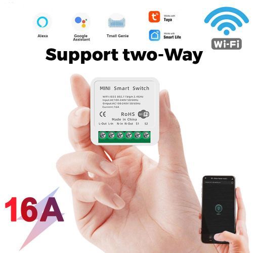 Generic MINI Wifi Smart Light Switch 2 Way Diy Breaker Module Smartالاضاءة  الدكية à prix pas cher