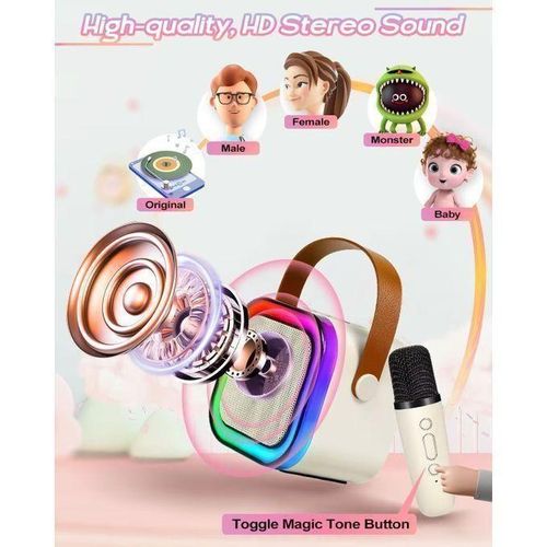 product_image_name-Generic-Mini Enceinte Karaoké LED Arc-en-Ciel–  moèdle K12-8