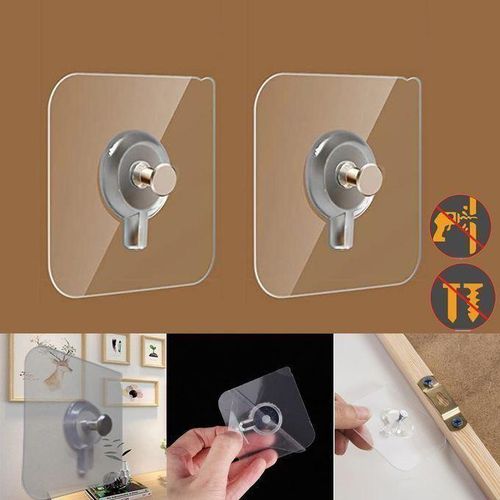 product_image_name-Generic-10 pcs Adhésif à vis pour crochet mural sans clous étanche sans trace de perçage-1