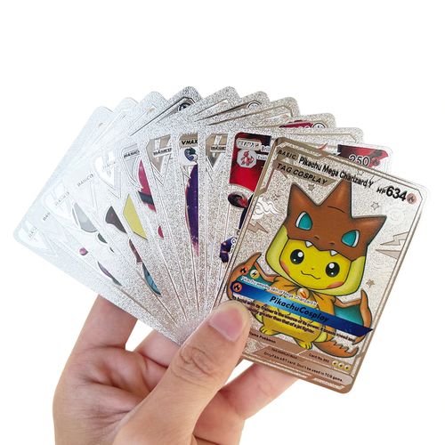 Cartes Pokémon Gold noire 10 cartes